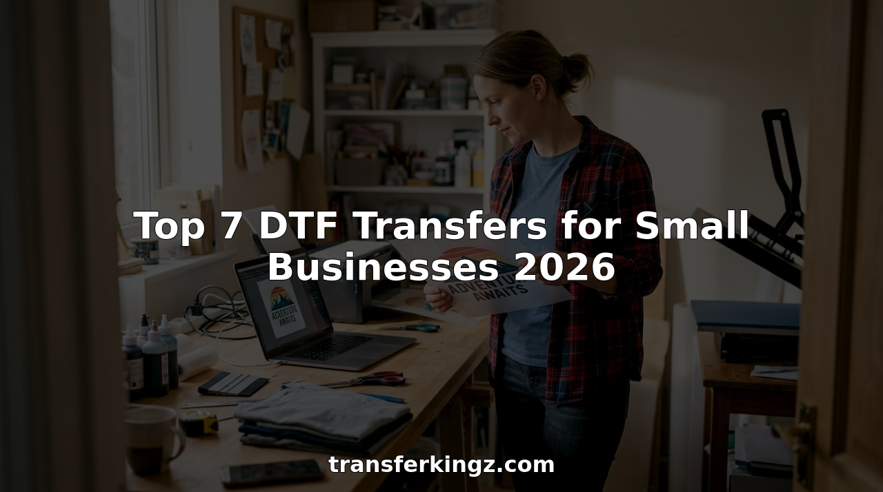 Small business owner using DTF transfer printer
