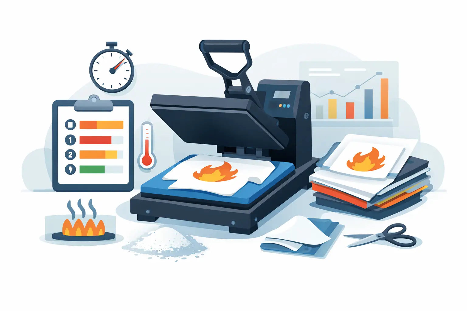 Best Heat Press Settings Chart for DTF