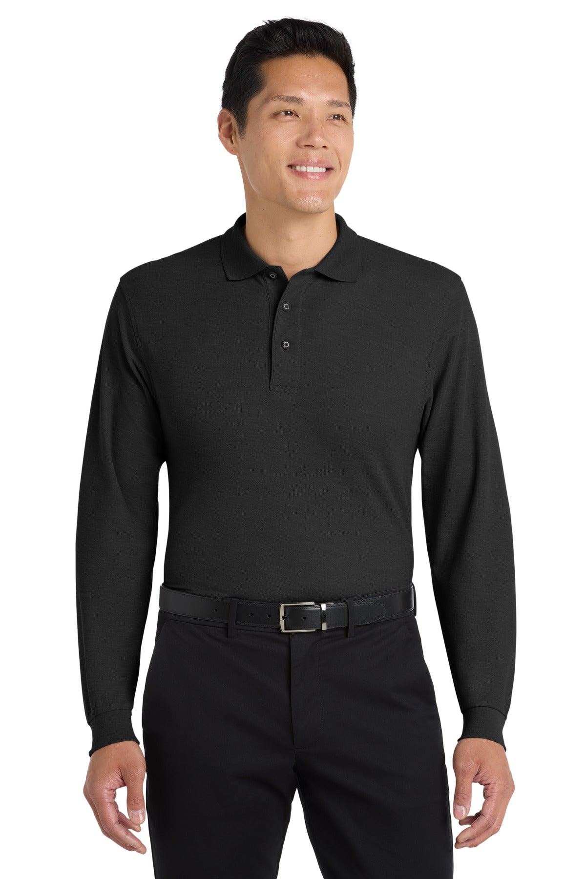 Port Authority® Silk Touch™ Long Sleeve Polo.  K500LS