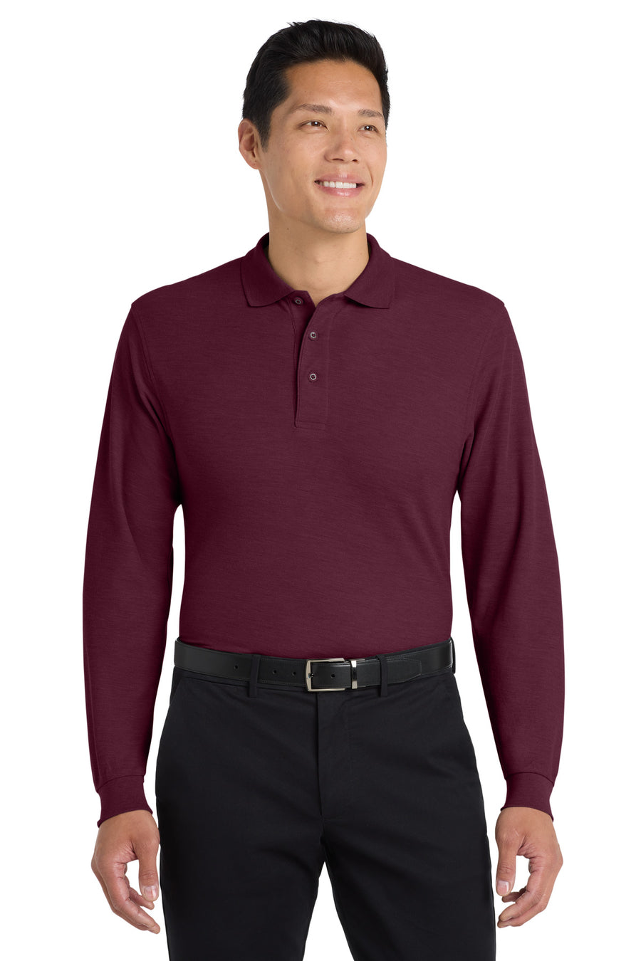 Port Authority® Silk Touch™ Long Sleeve Polo.  K500LS
