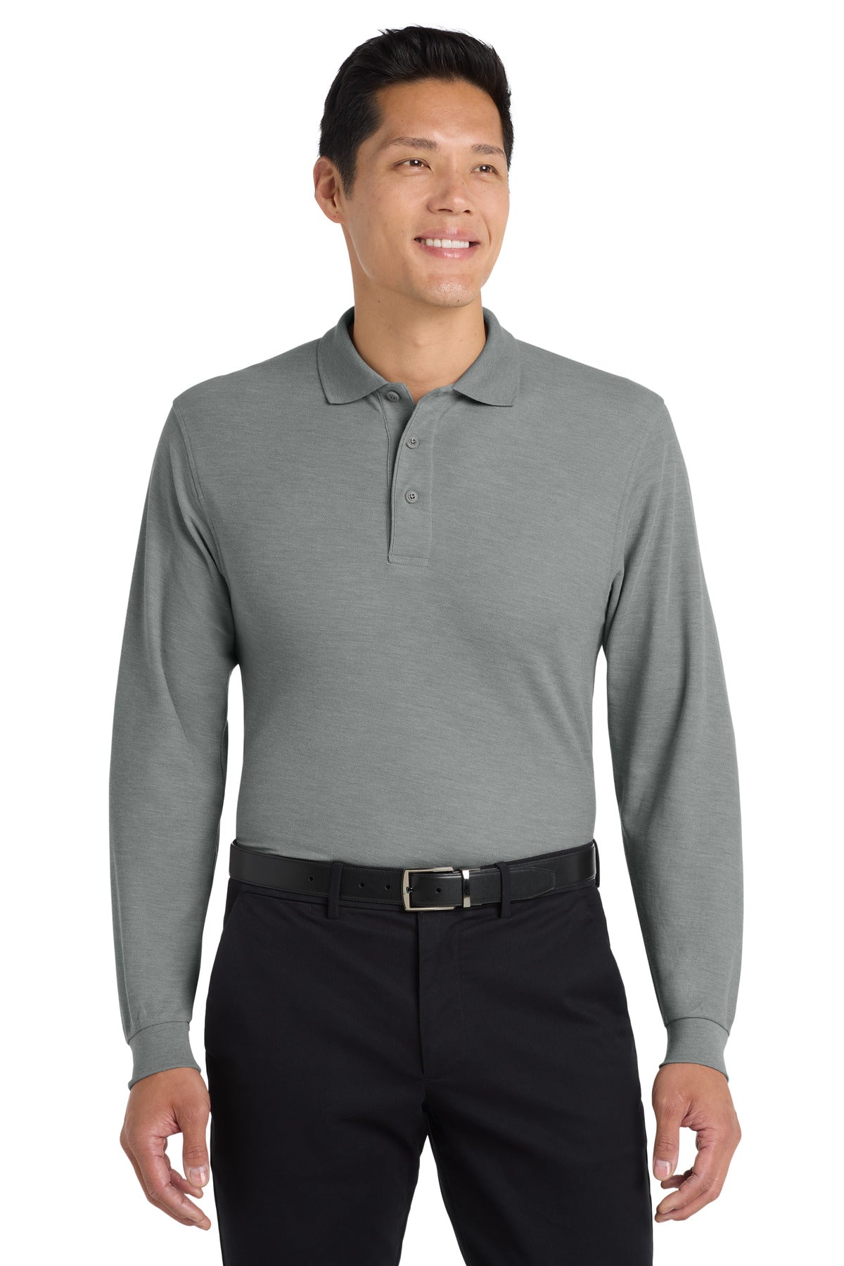 Port Authority® Silk Touch™ Long Sleeve Polo.  K500LS