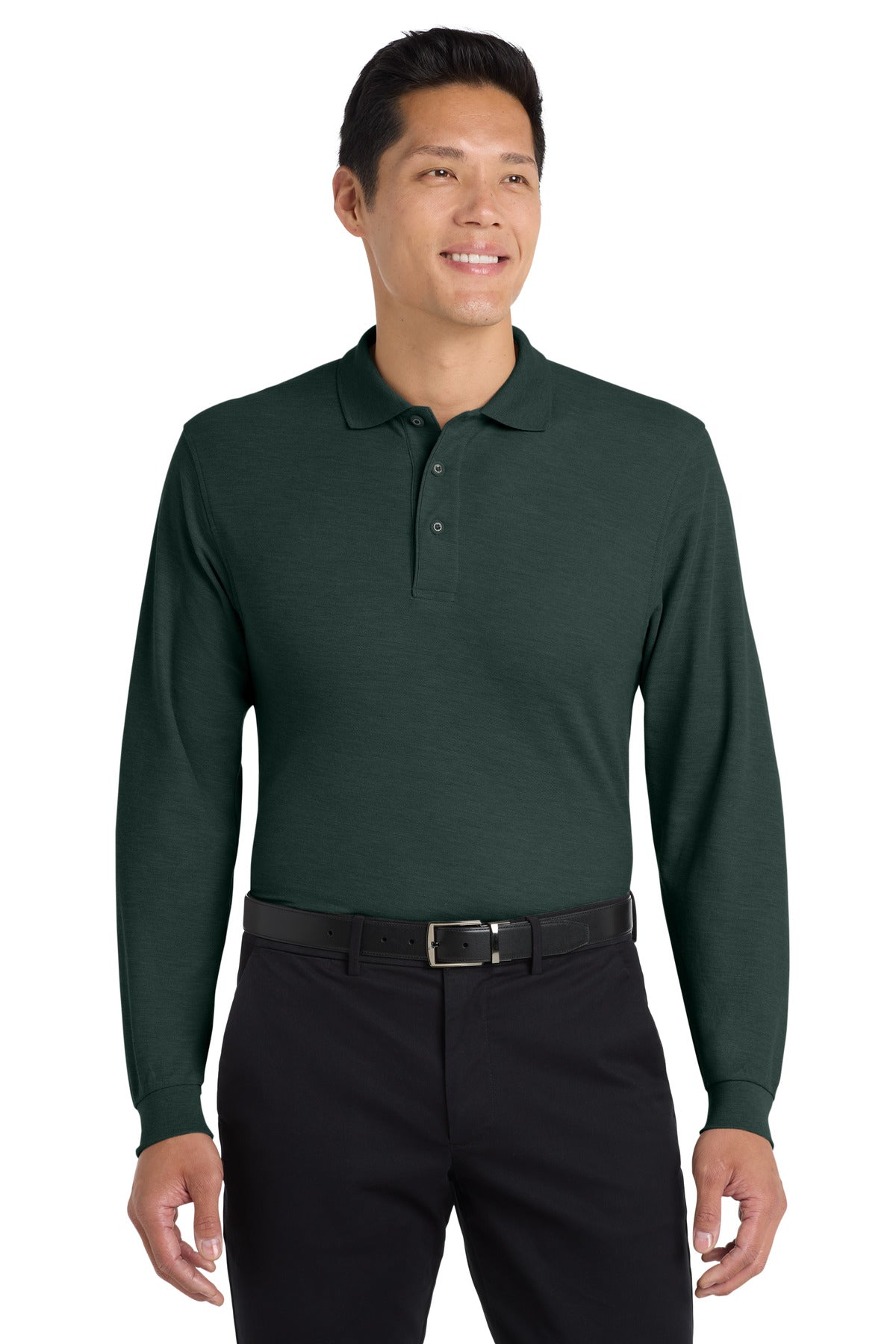 Port Authority® Silk Touch™ Long Sleeve Polo.  K500LS