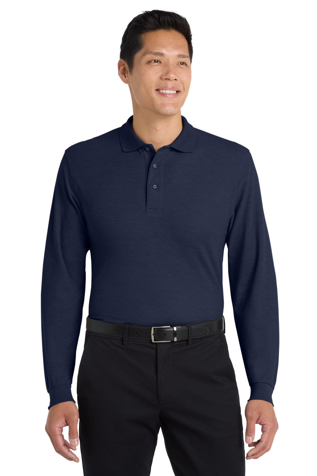 Port Authority® Silk Touch™ Long Sleeve Polo.  K500LS