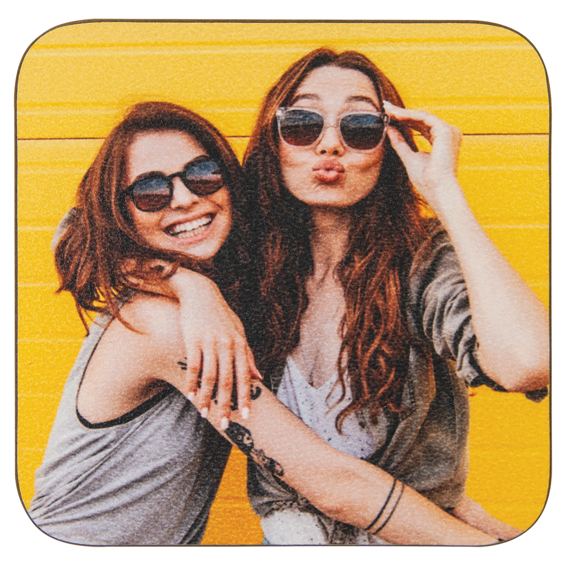 3.5" x 3.5" White Textured Unisub Sublimatable Coaster