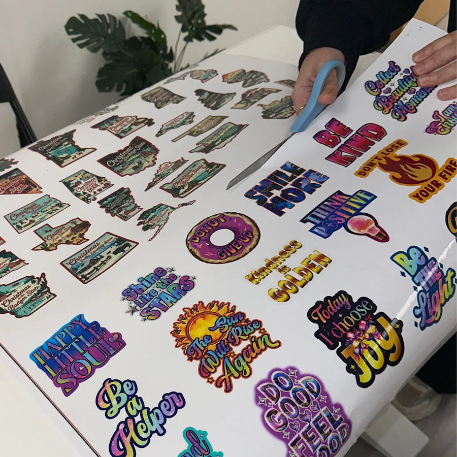 Custom UV DTF Gang Sheets – Waterproof Stickers for Cups, Glass, Packaging & Hard Surfaces (Fast Shipping)