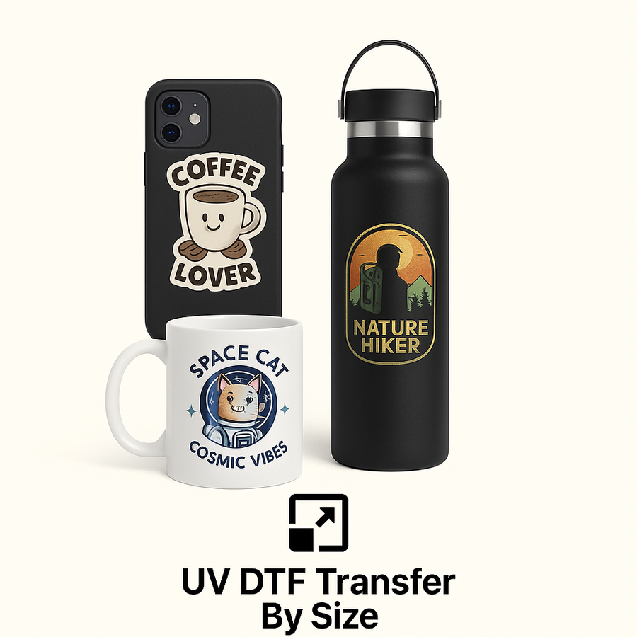 UV DTF 3D PermaStickers by Size