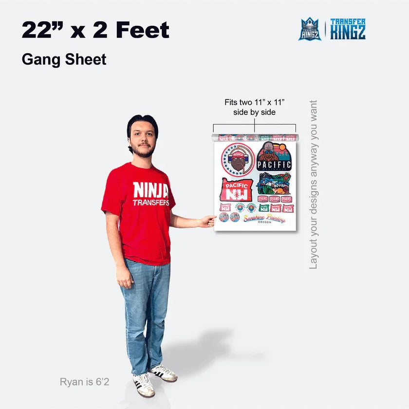 Buy & Build Custom DTF Gang Sheets Online, Fast, Easy & Bulk Orders