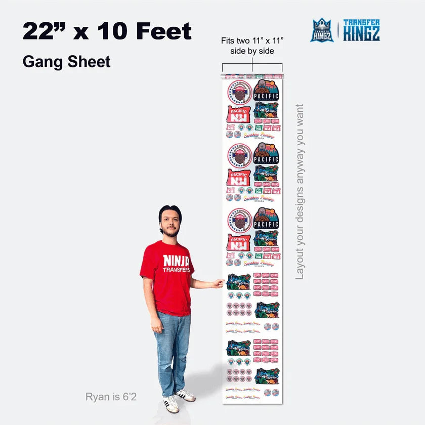 Buy & Build Custom DTF Gang Sheets Online, Fast, Easy & Bulk Orders